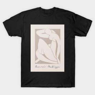 Henri Matisse Blue nude inspired, Neutral art T-Shirt